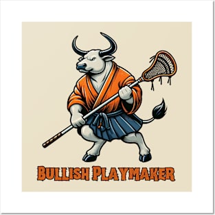 Lacrosse bull Posters and Art